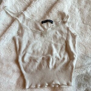 Brandy Melville- White Pointelle Cami Size Small